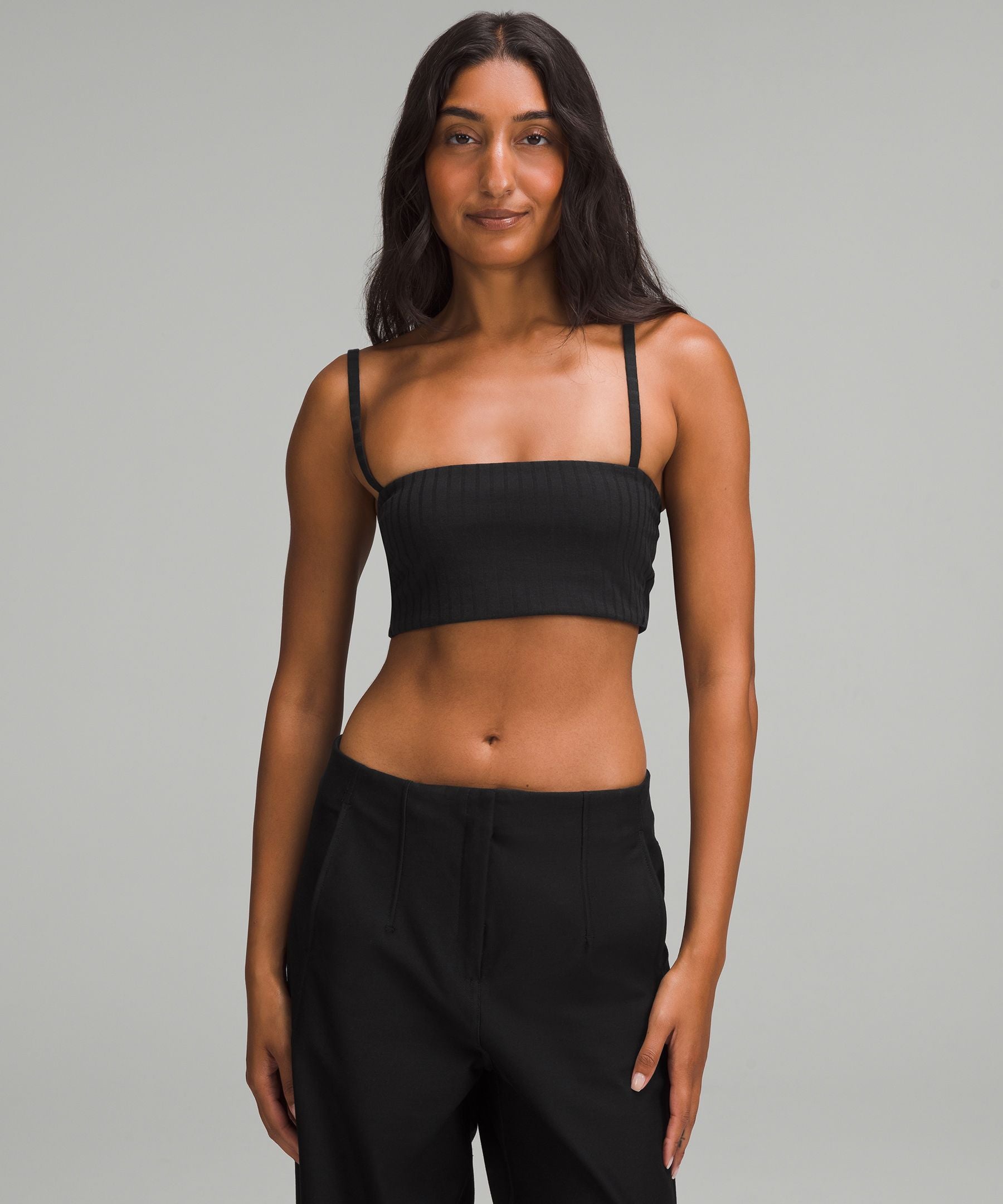 Ribbed Wool Bandeau Bralette