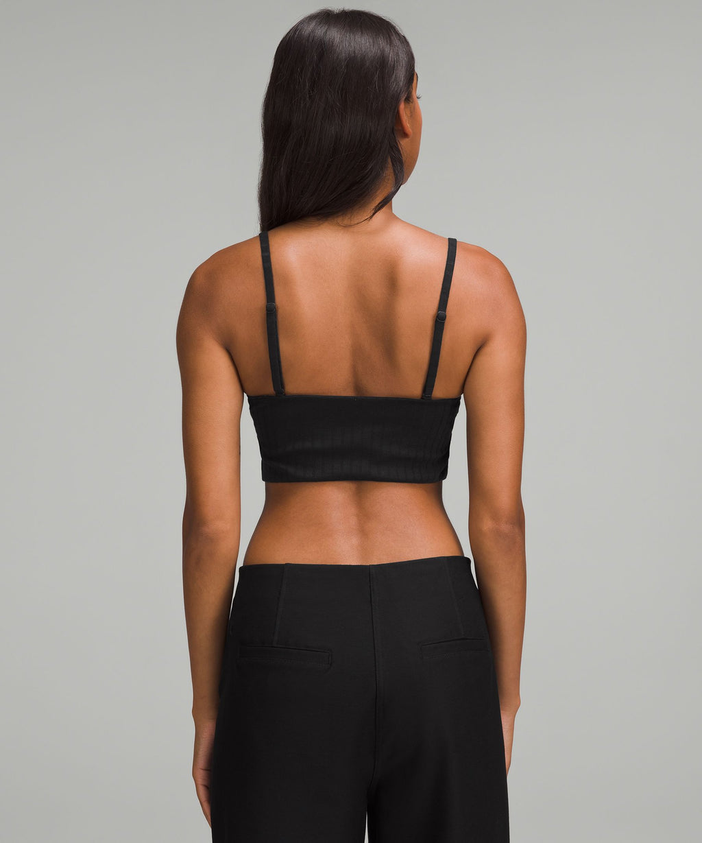 Ribbed Wool Bandeau Bralette