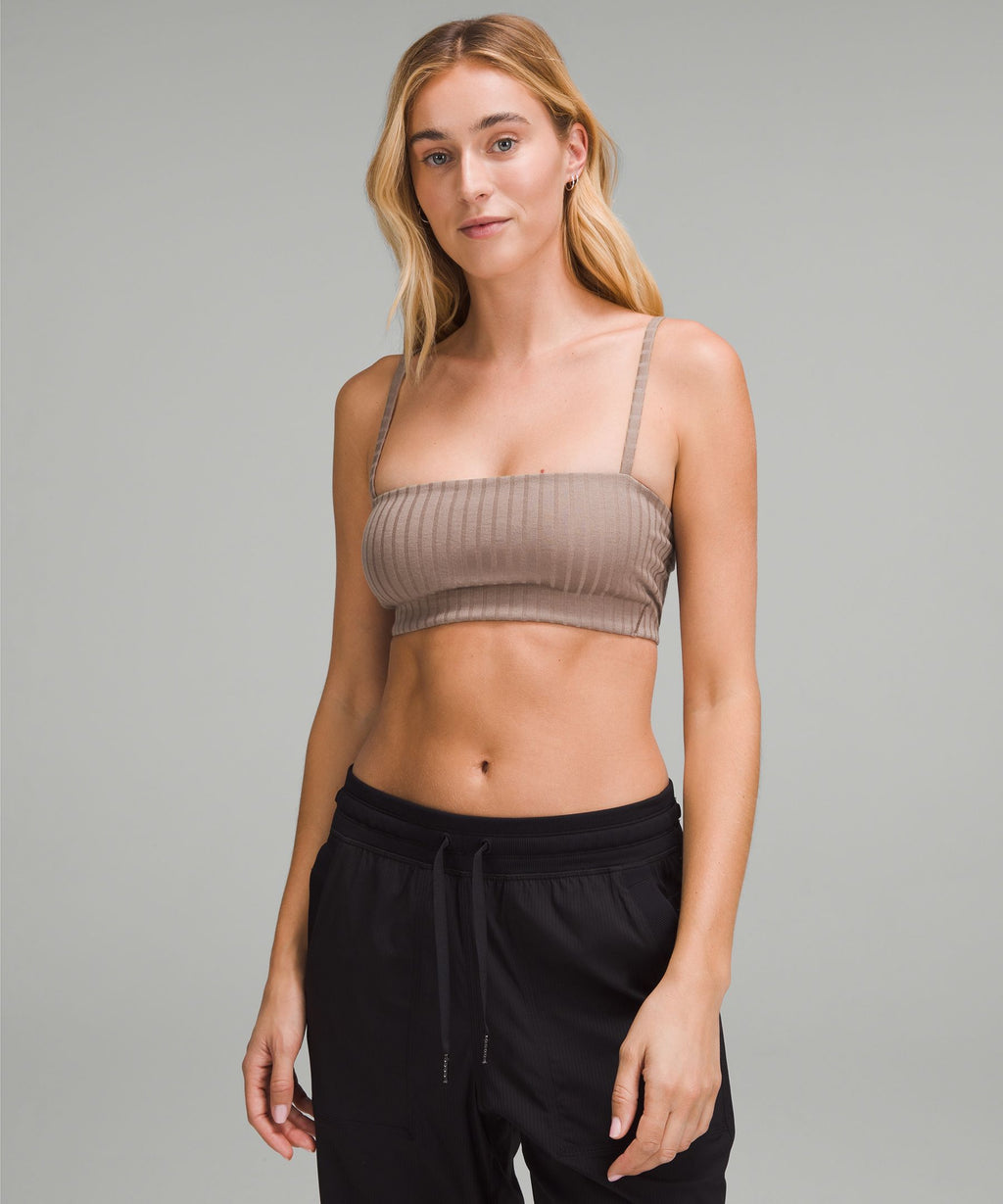 Ribbed Wool Bandeau Bralette