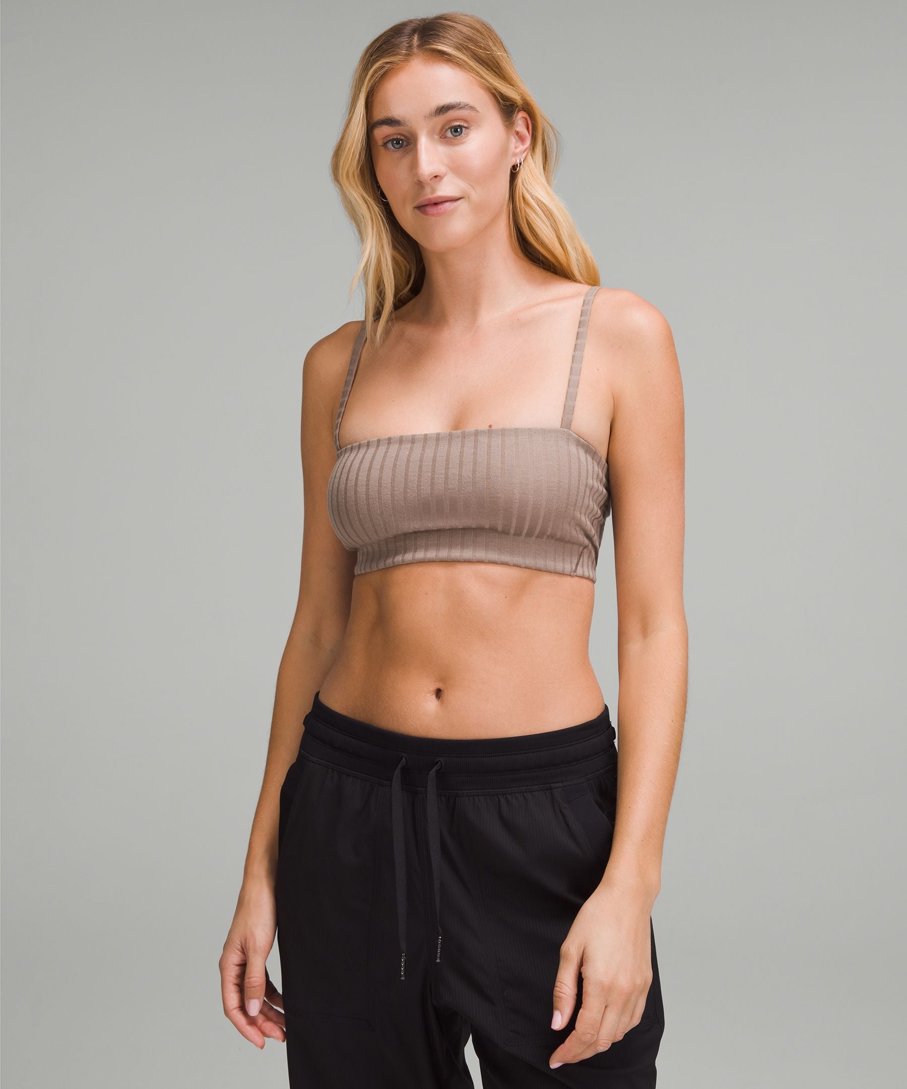 Ribbed Wool Bandeau Bralette