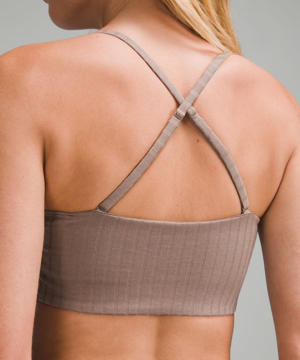 Ribbed Wool Bandeau Bralette