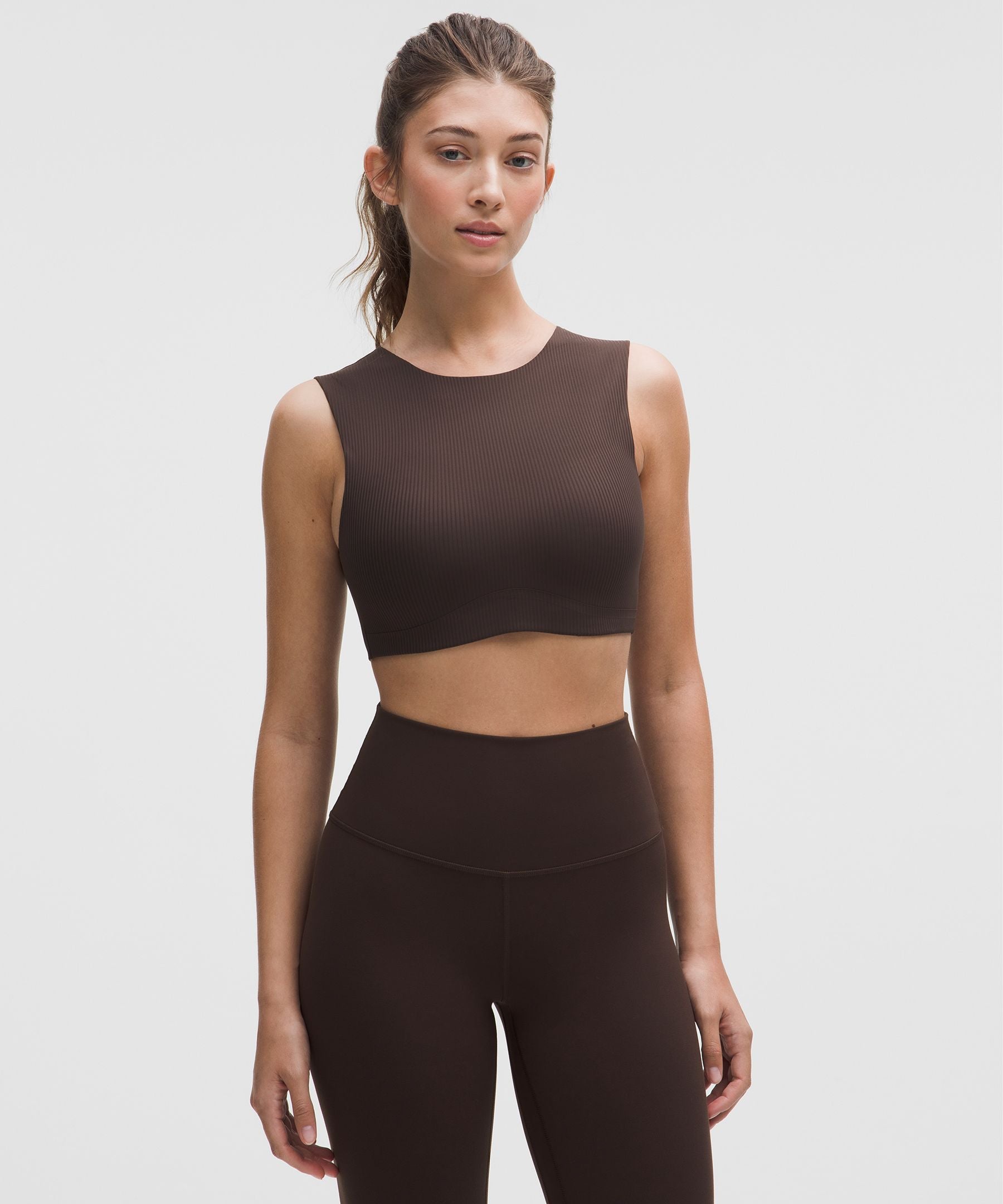 Soft Foam Cup Ribbed Sleeveless Crewneck Bra *Light Support, C/D Cup