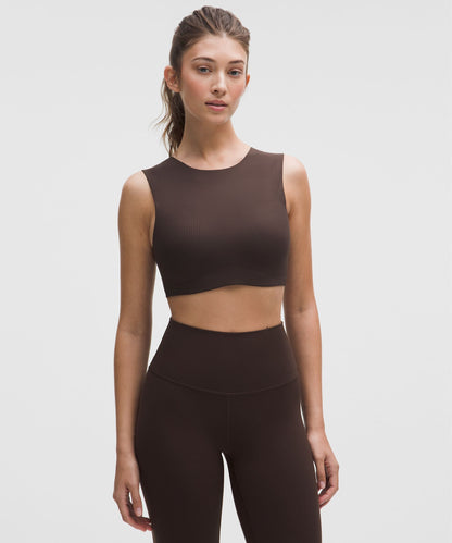 Soft Foam Cup Ribbed Sleeveless Crewneck Bra *Light Support, C/D Cup