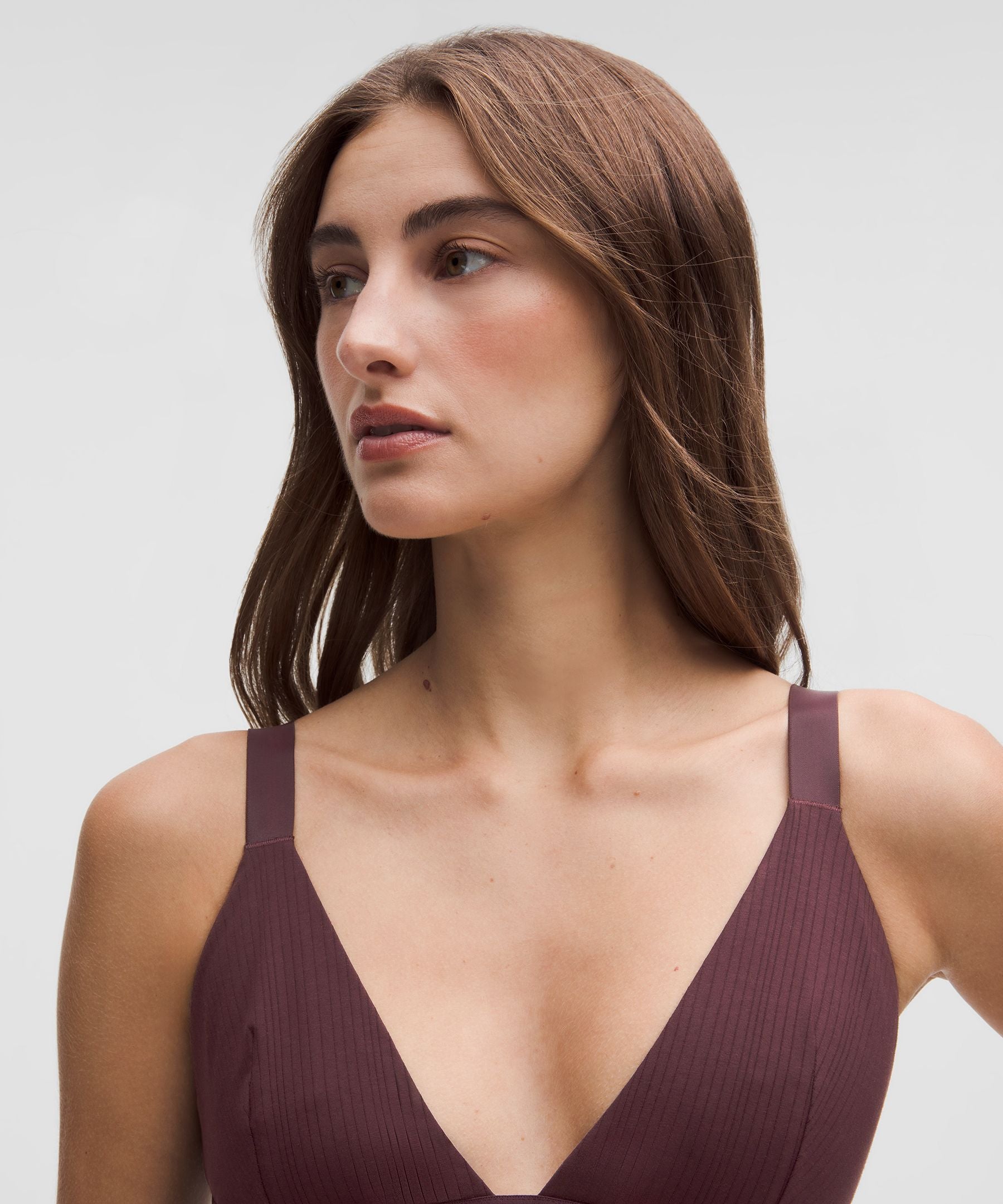 Stretch Cotton Ribbed Logo Bralette *B/C Cup