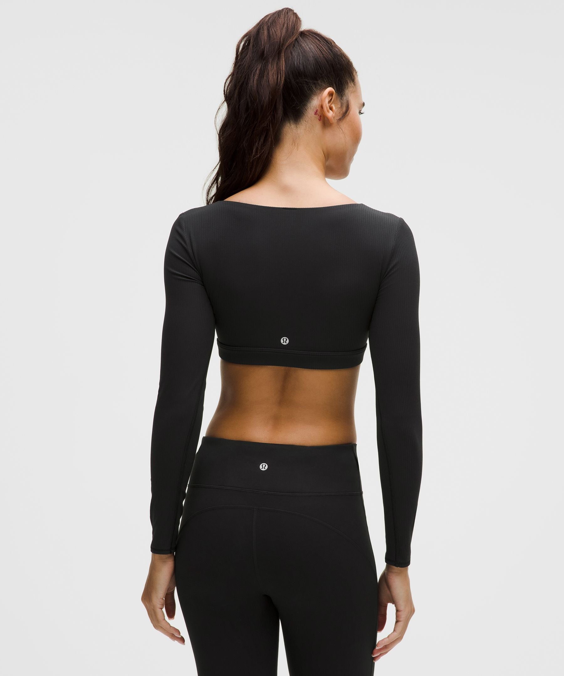 Ribbed Nulu Long-Sleeve Bra Top *Light Support, B/C Cup