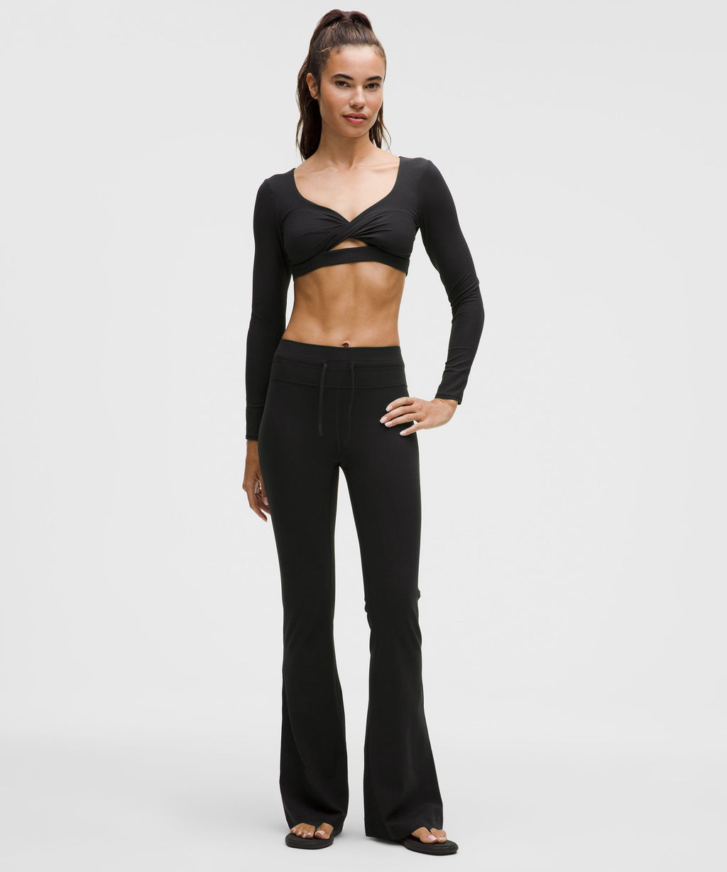 Ribbed Nulu Long-Sleeve Bra Top *Light Support, B/C Cup