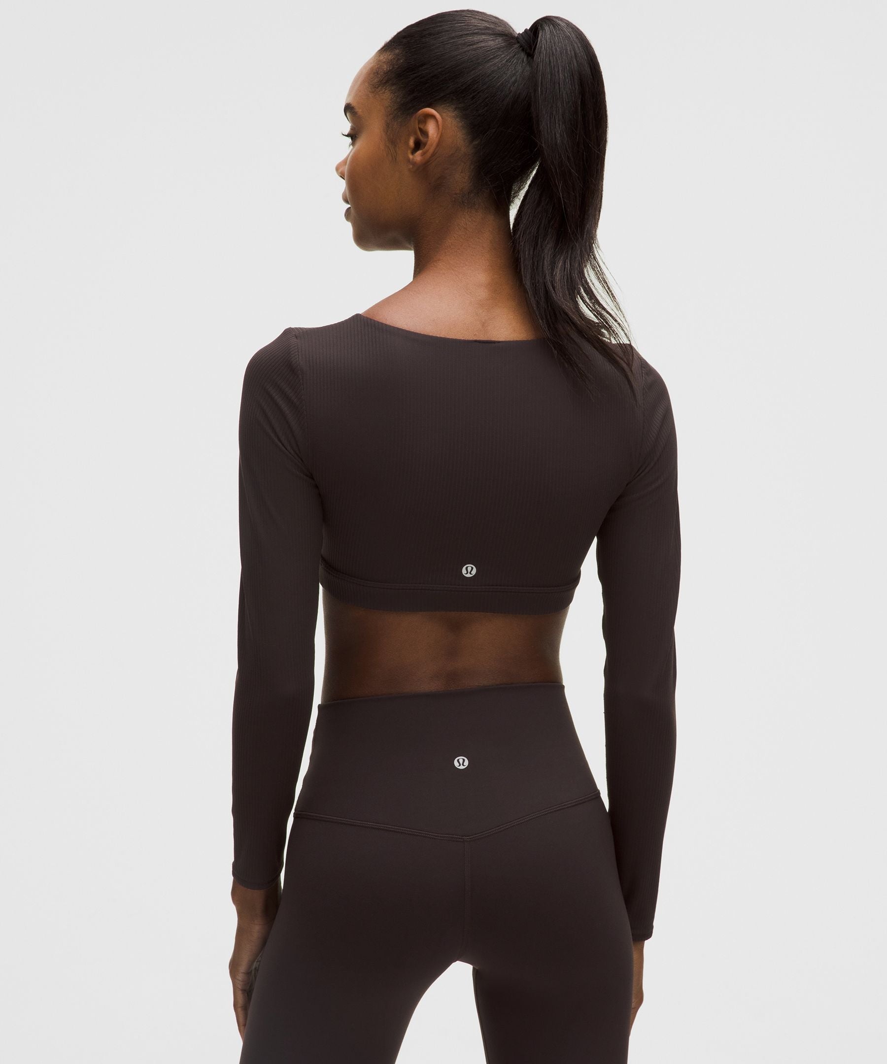 Ribbed Nulu Long-Sleeve Bra Top *Light Support, B/C Cup