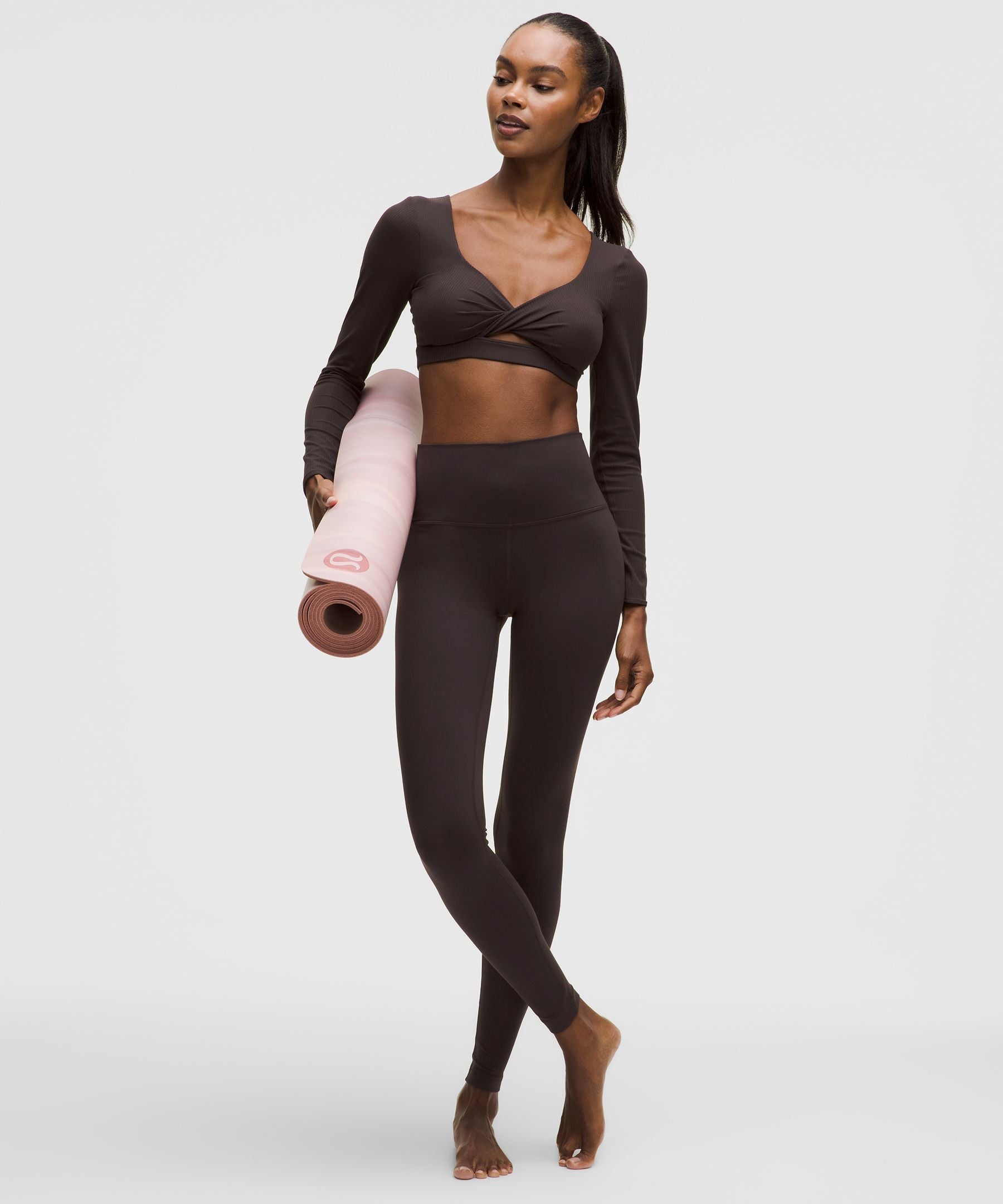 Ribbed Nulu Long-Sleeve Bra Top *Light Support, B/C Cup