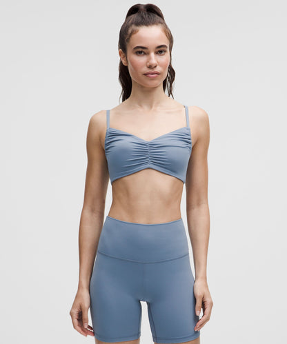 Nulu Ruched Spaghetti-Strap Bra *Light Support, A–C Cups