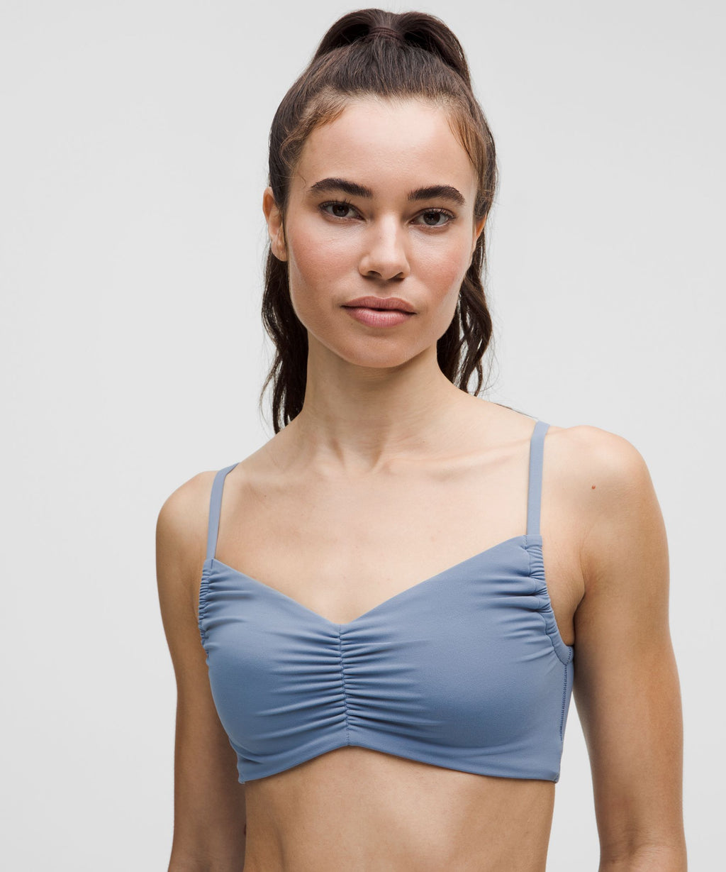 Nulu Ruched Spaghetti-Strap Bra *Light Support, A–C Cups