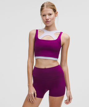 Bend This Ribbed Scoop and Square Bra *Light Support, A-C Cups