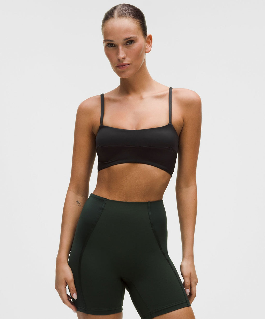 Satin Spaghetti-Strap Yoga Bra *Light Support, A/B Cup