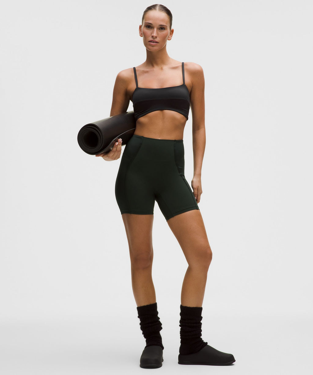 Satin Spaghetti-Strap Yoga Bra *Light Support, A/B Cup