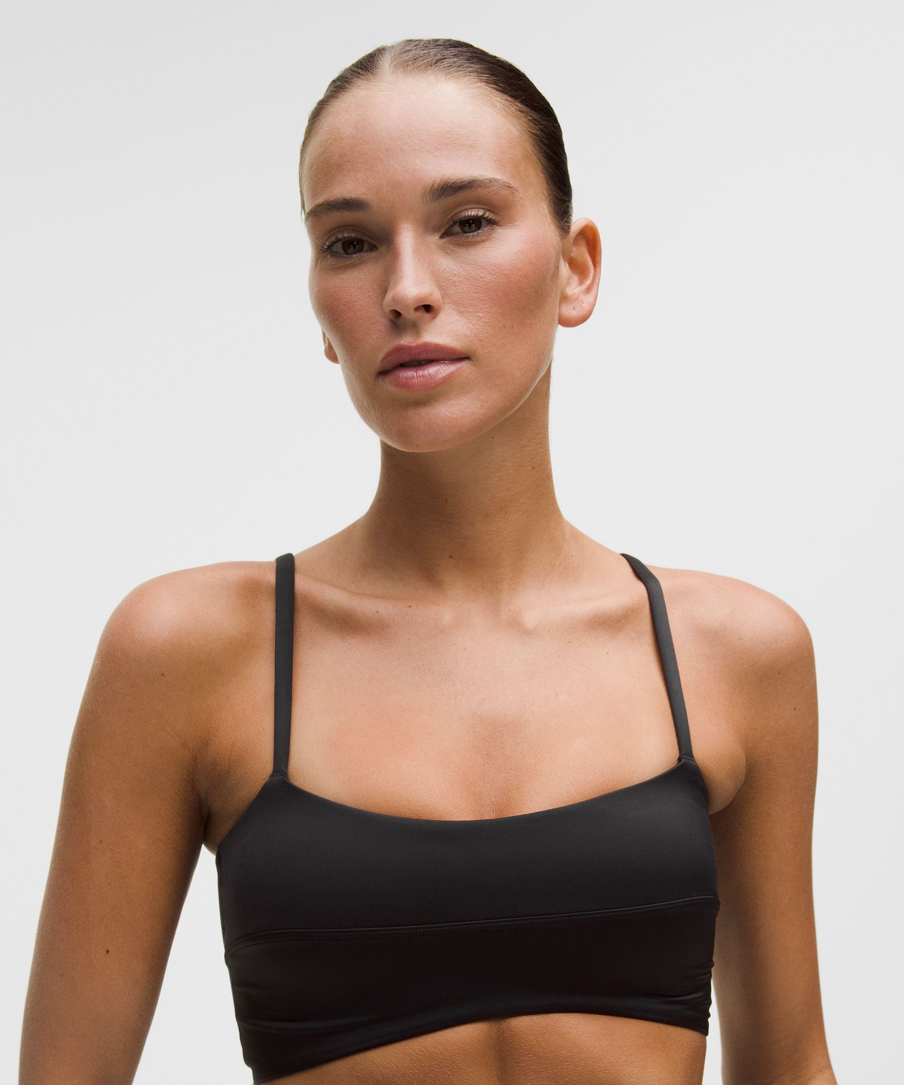 Satin Spaghetti-Strap Yoga Bra *Light Support, A/B Cup