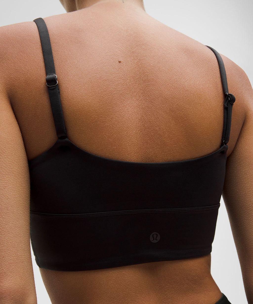 Satin Spaghetti-Strap Yoga Bra *Light Support, A/B Cup