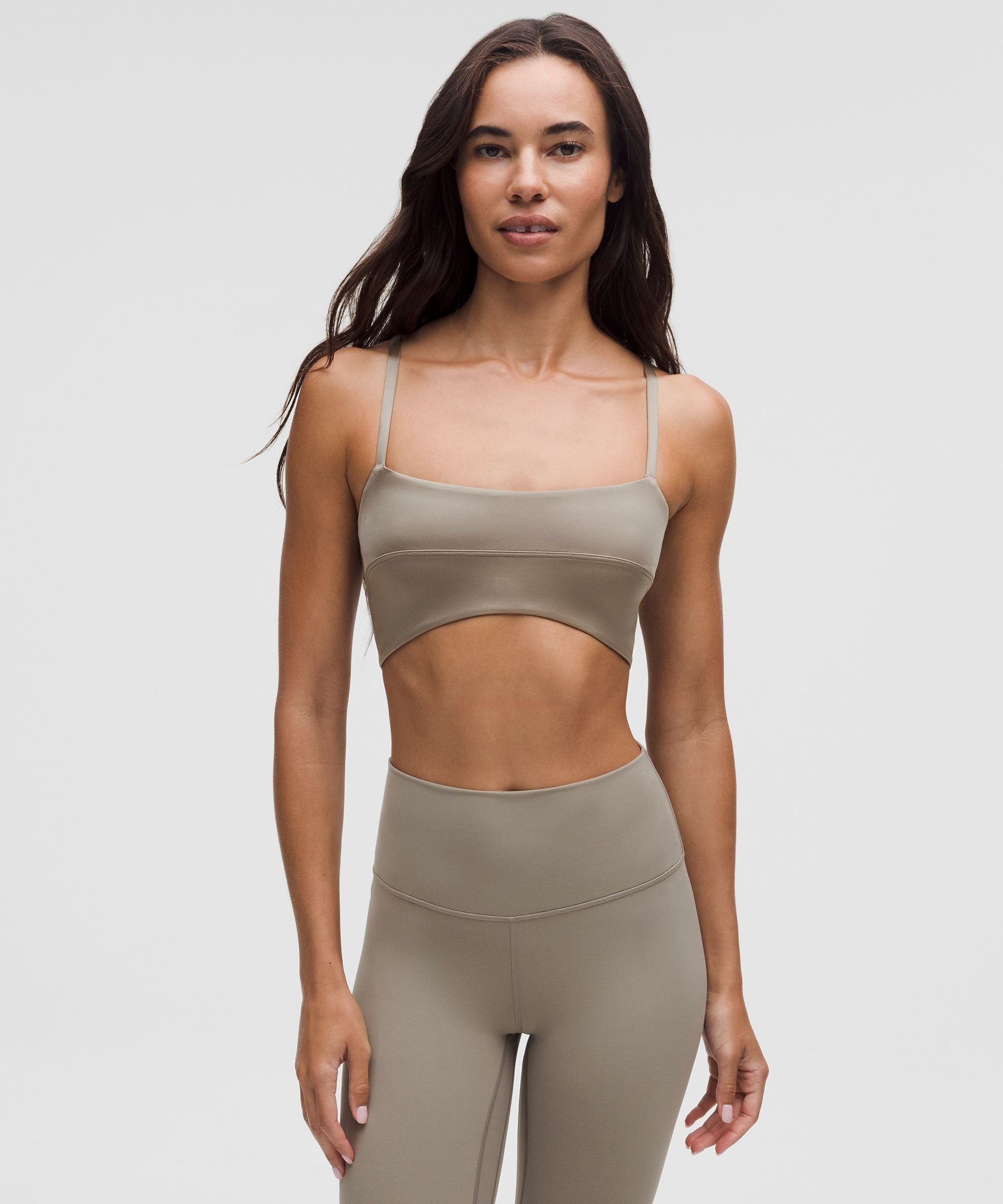 Satin Spaghetti-Strap Yoga Bra *Light Support, A/B Cup