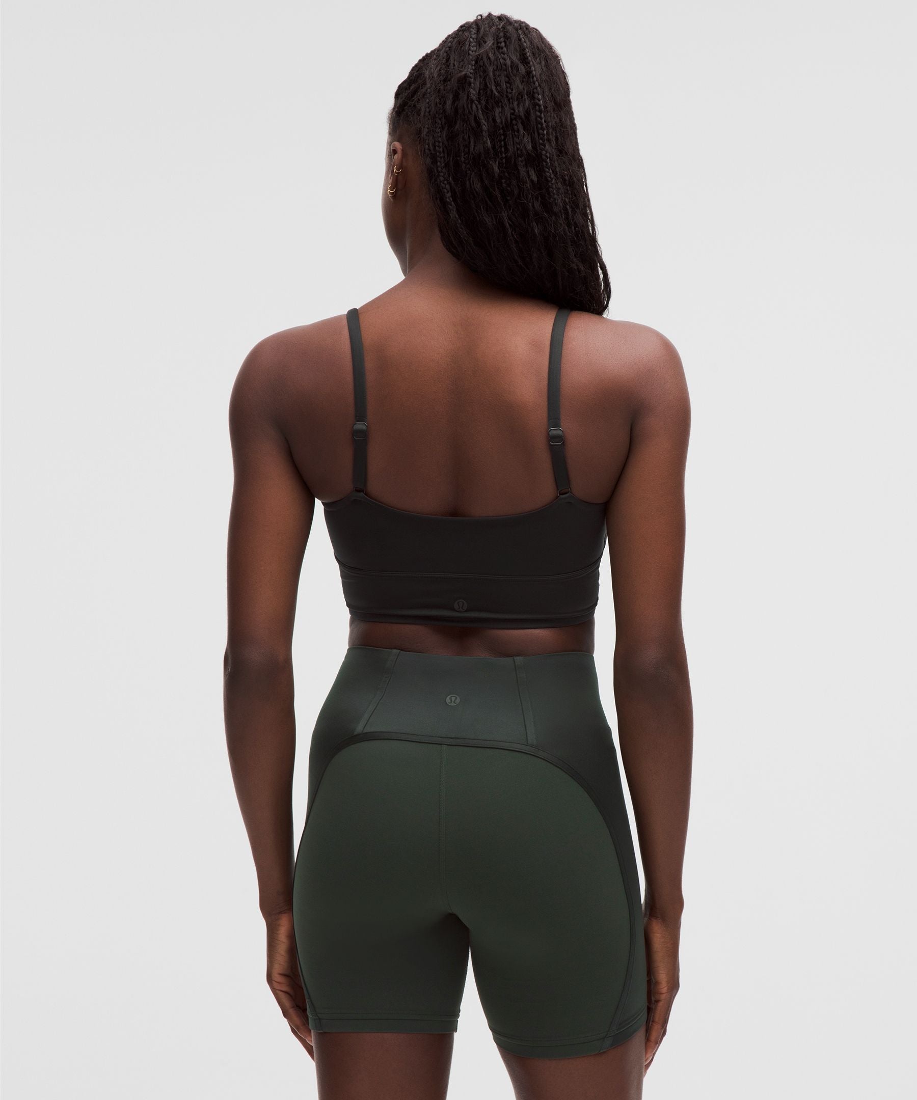 Satin Spaghetti-Strap Yoga Bra *Light Support, C/D Cup