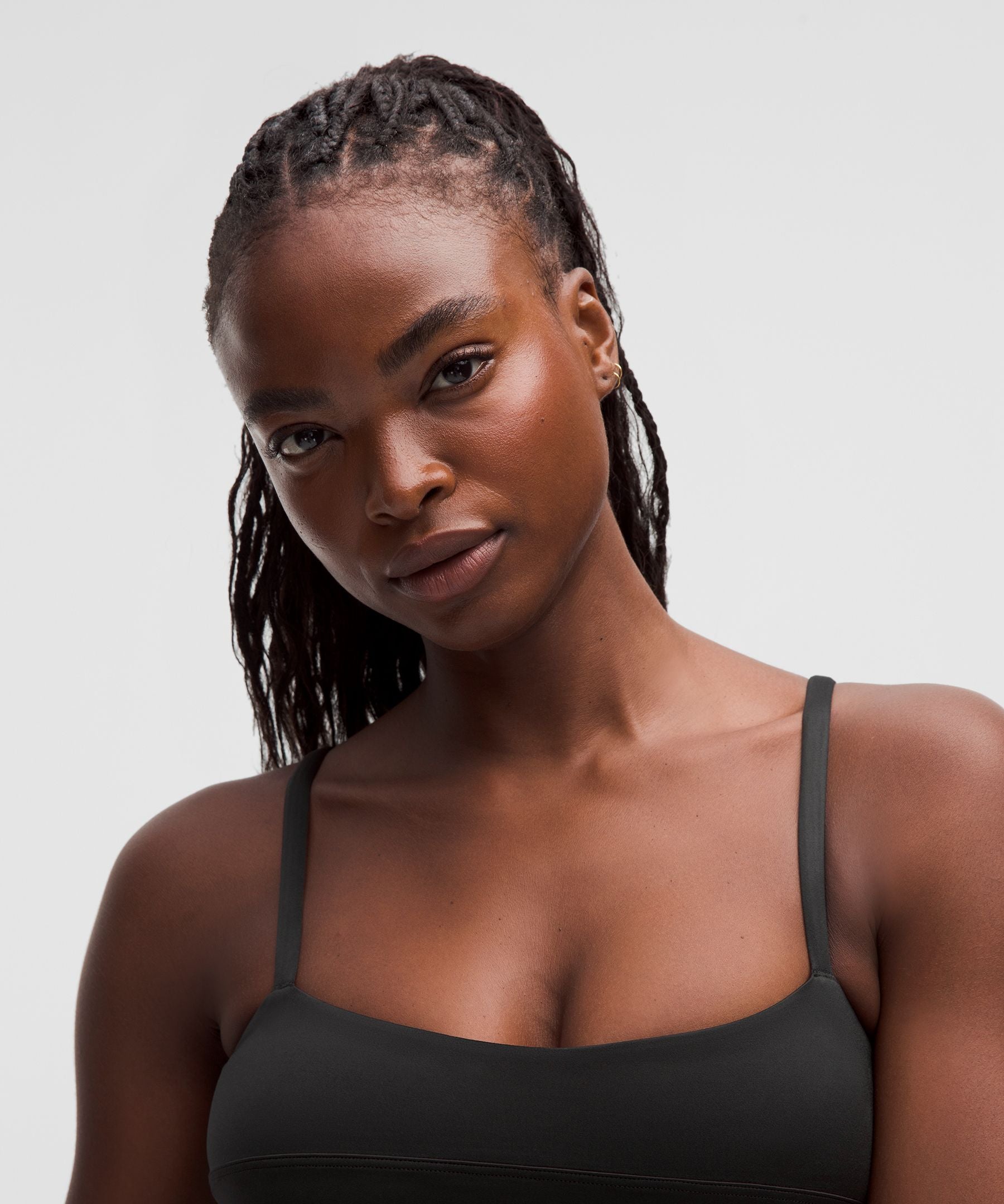 Satin Spaghetti-Strap Yoga Bra *Light Support, C/D Cup