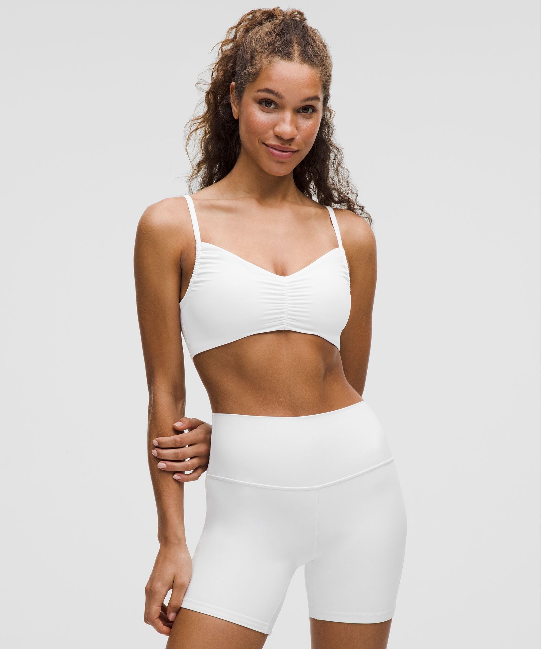 Nulu Ruched Spaghetti-Strap Bra *Light Support, A–C Cups