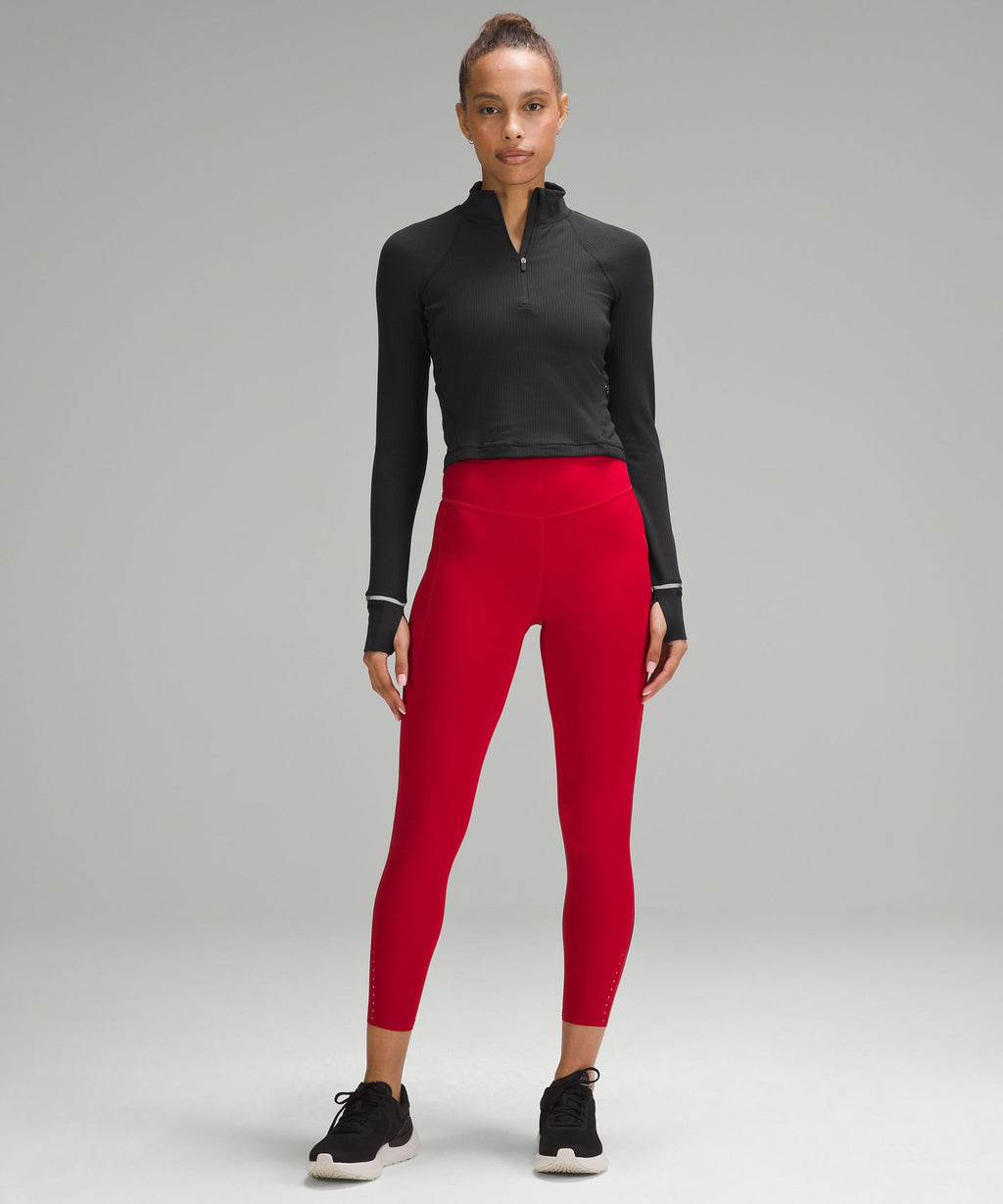 It's Rulu Ribbed Cropped Half Zip
