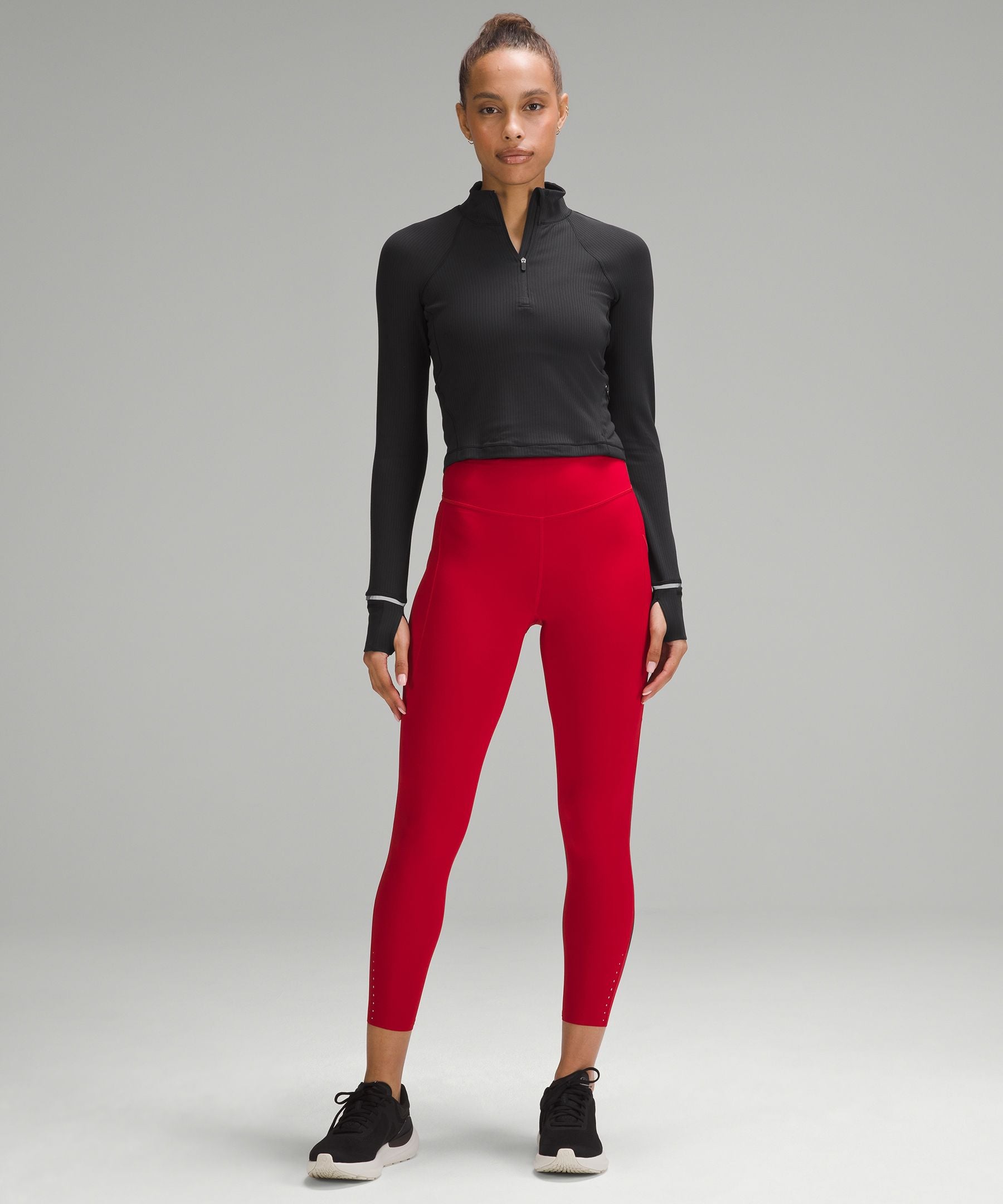It's Rulu Ribbed Cropped Half Zip
