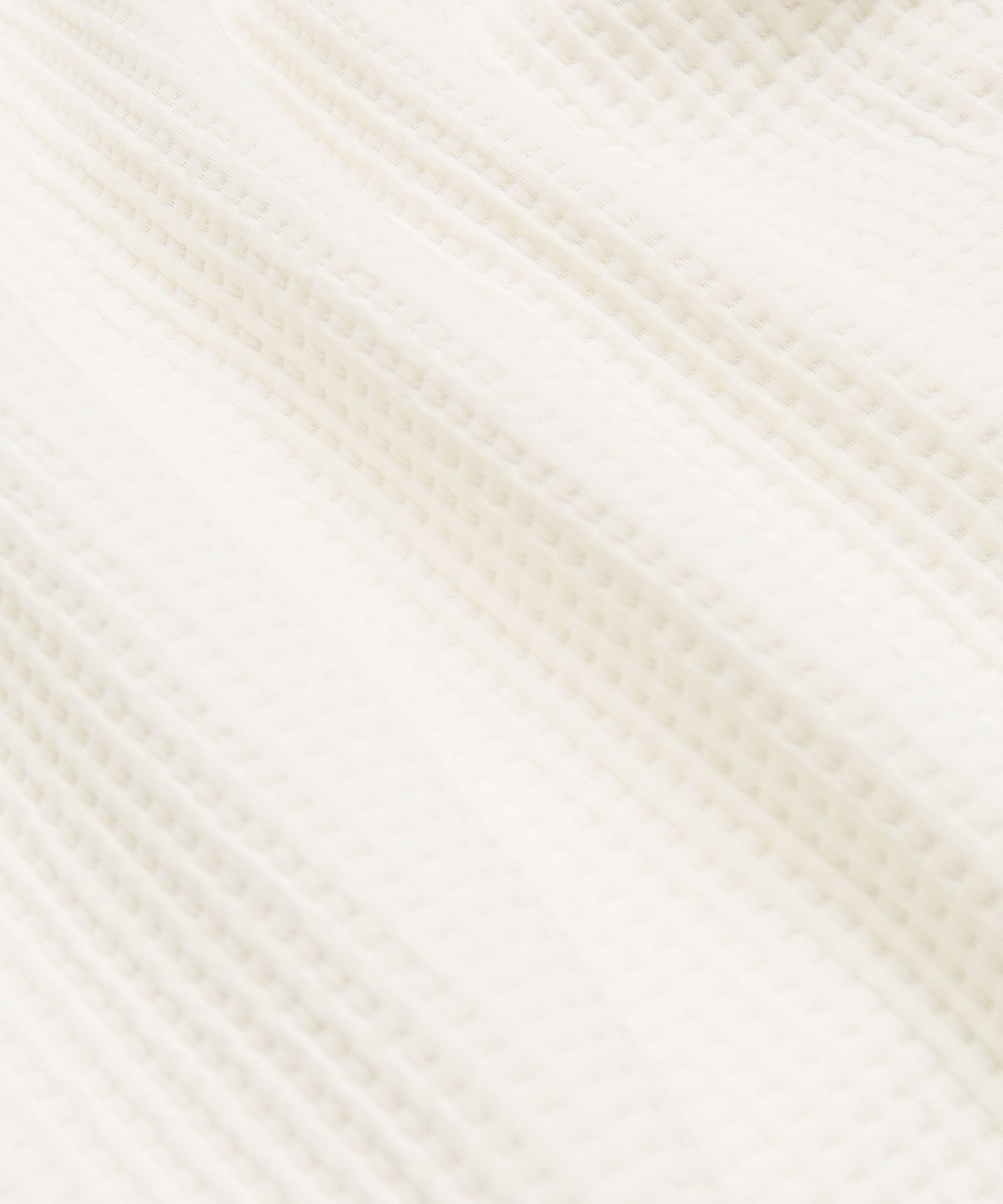 Waffle-Knit Funnel-Neck Long-Sleeve Shirt