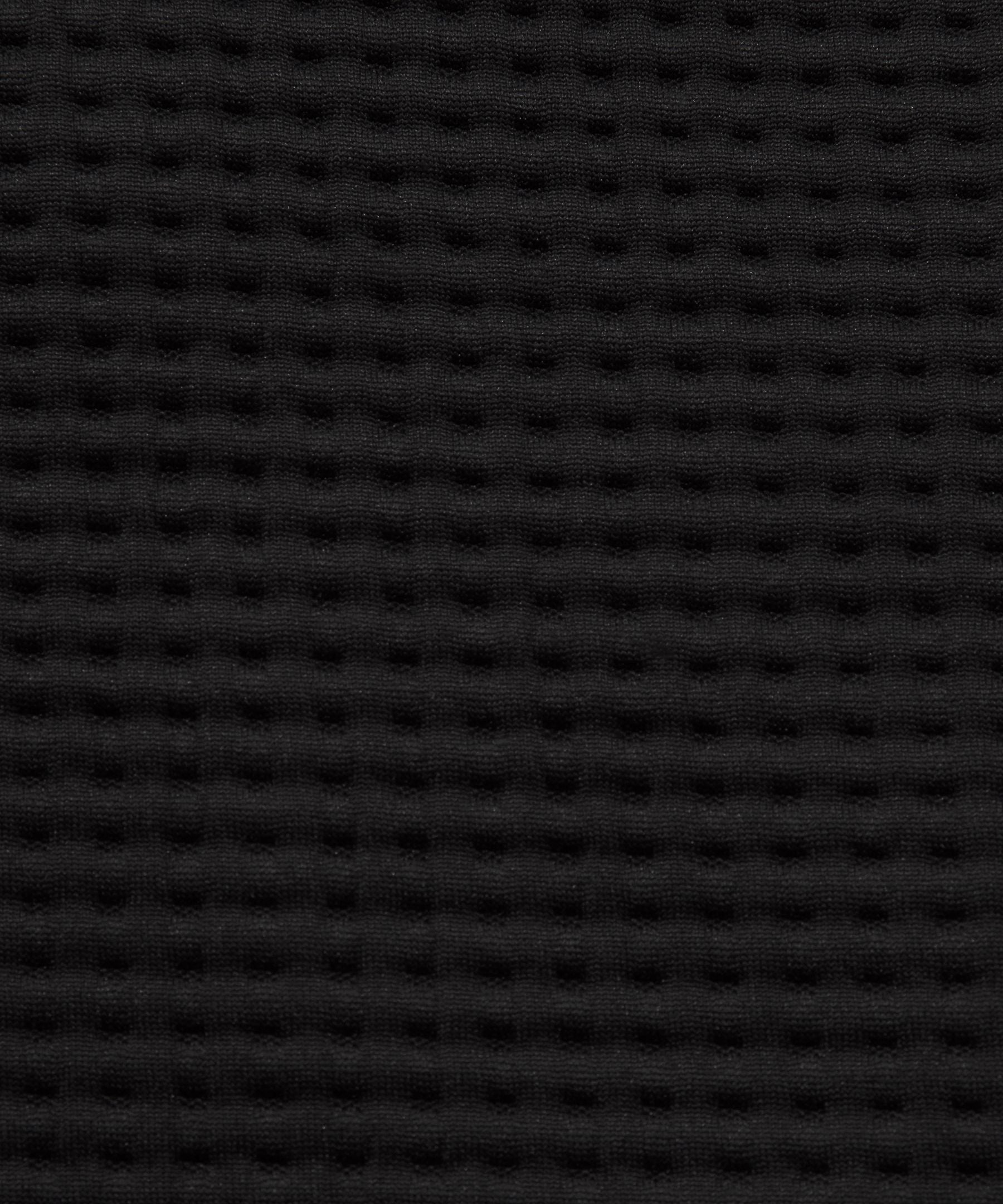 Waffle-Knit Half-Zip Long-Sleeve Shirt