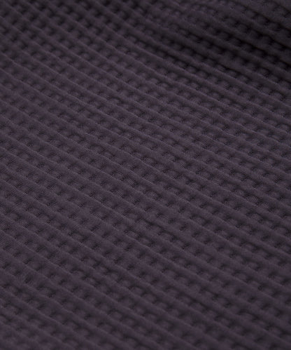 Waffle-Knit Half-Zip Long-Sleeve Shirt