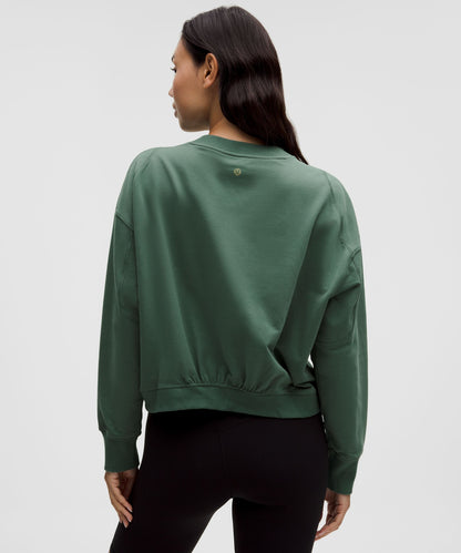 Lunar New Year Sueded Terry Front-Overlap Pullover