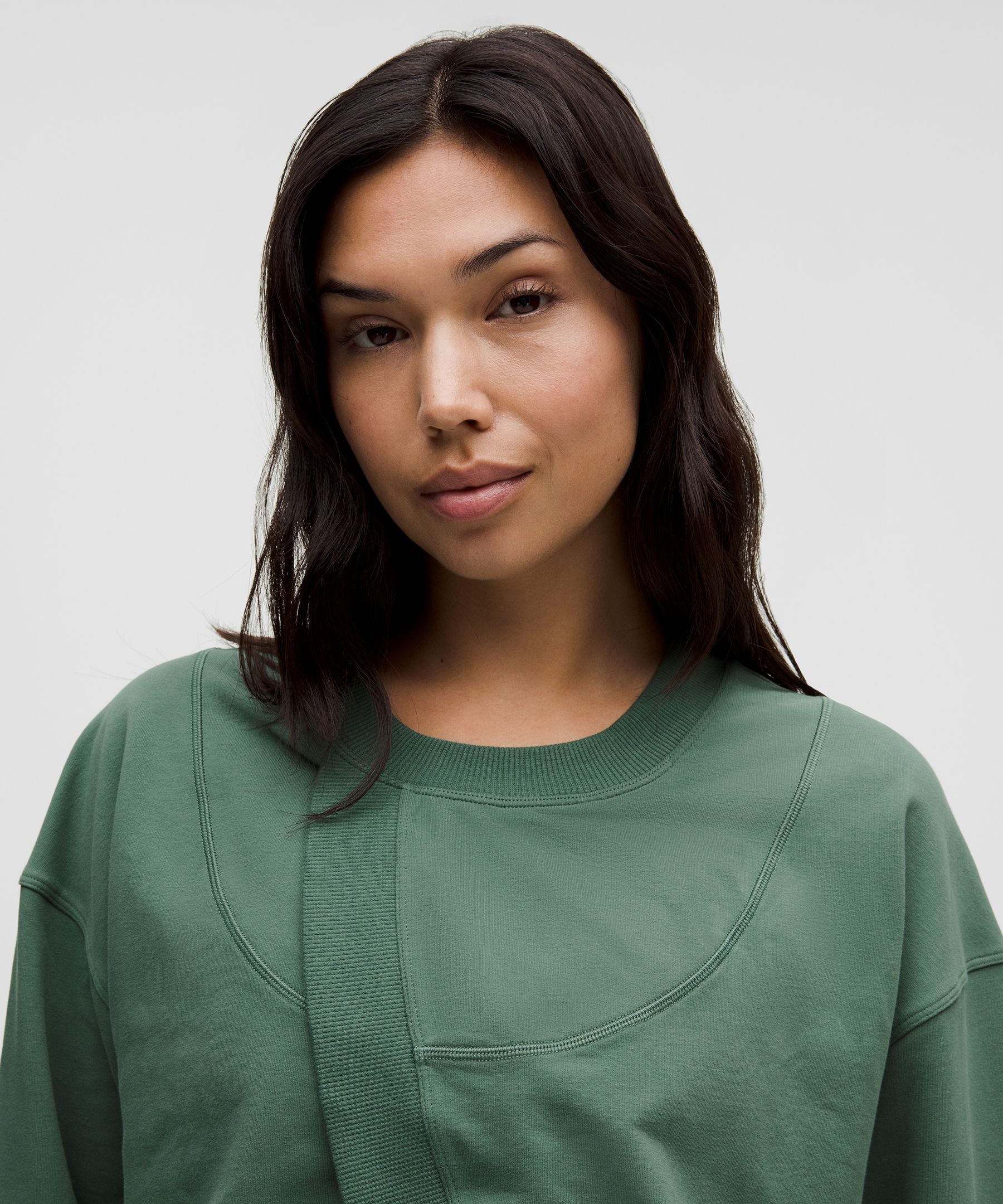 Lunar New Year Sueded Terry Front-Overlap Pullover