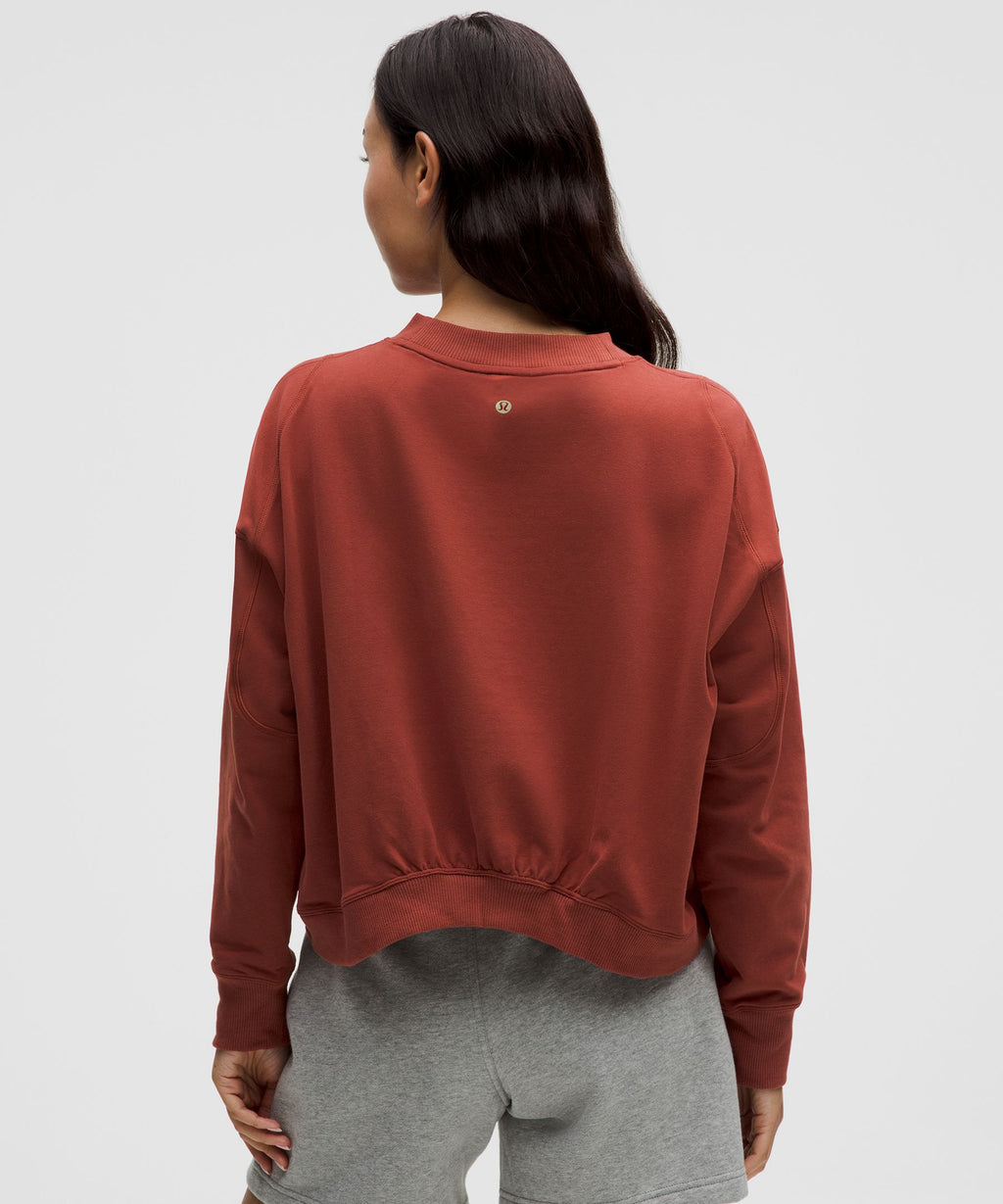 Lunar New Year Sueded Terry Front-Overlap Pullover