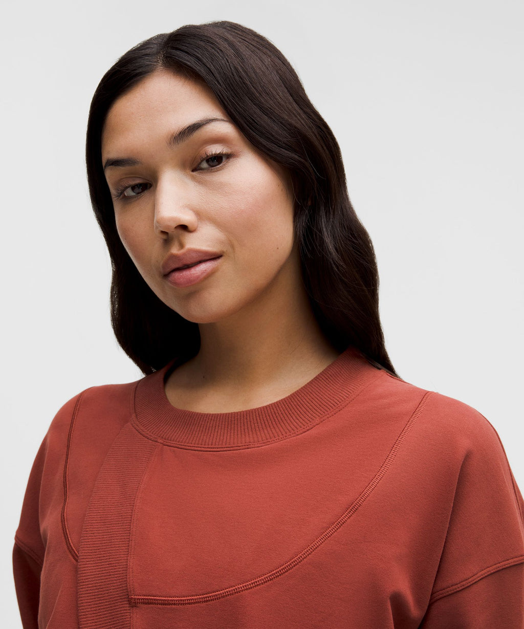 Lunar New Year Sueded Terry Front-Overlap Pullover