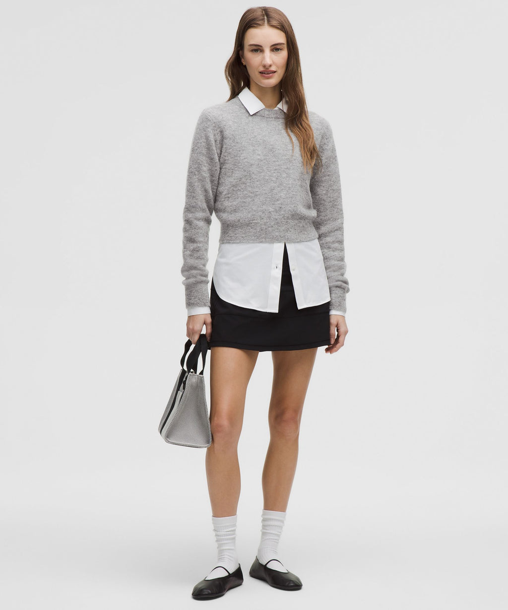 Alpaca Wool-Blend Cropped Sweater