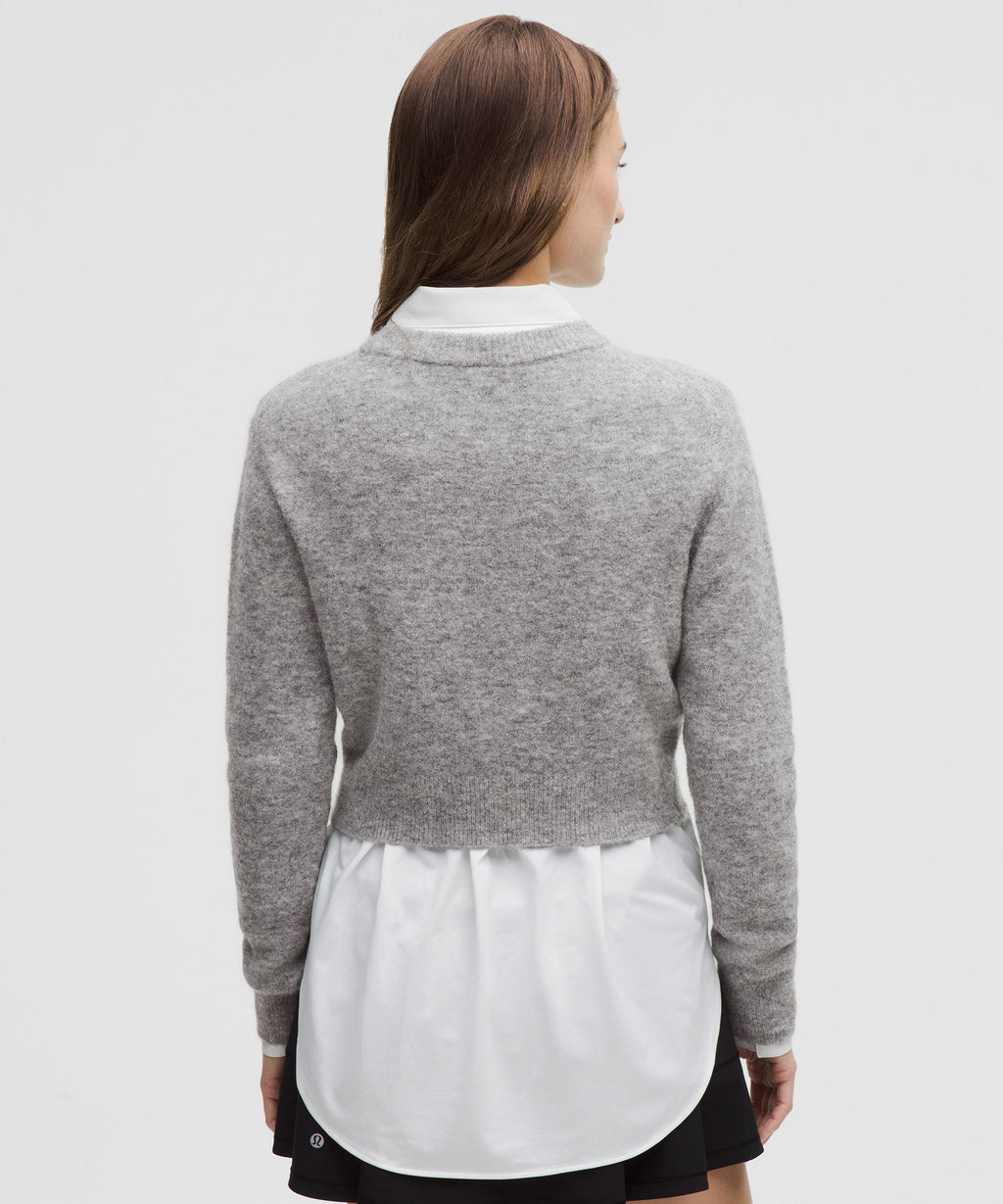 Alpaca Wool-Blend Cropped Sweater