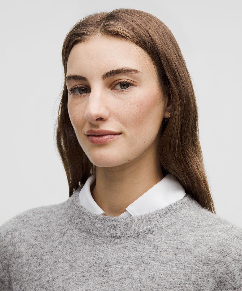 Alpaca Wool-Blend Cropped Sweater