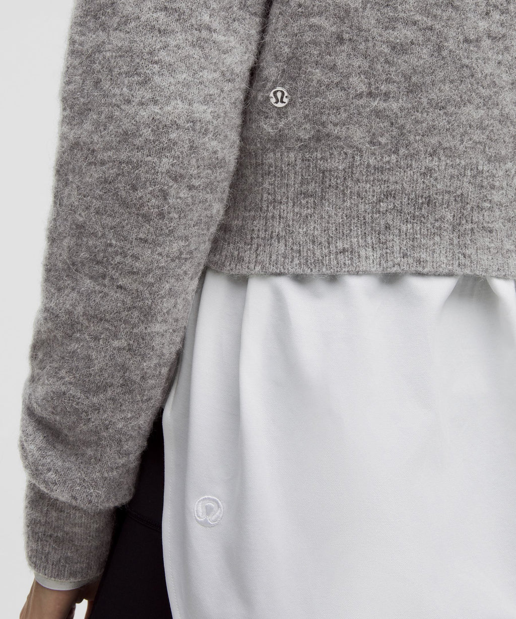 Alpaca Wool-Blend Cropped Sweater