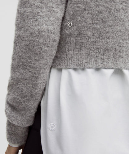 Alpaca Wool-Blend Cropped Sweater