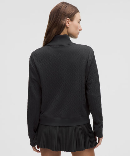 Engineered Warmth Cable-Knit Half Zip
