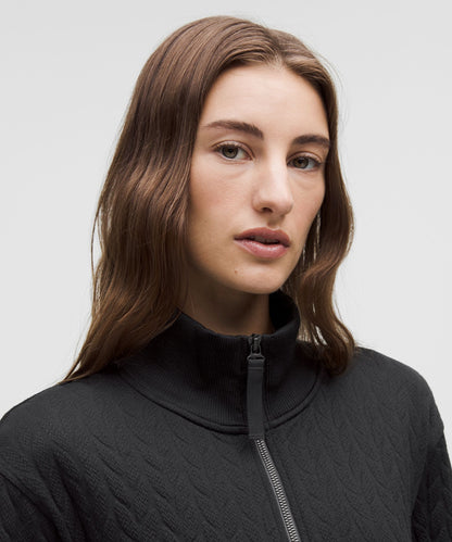 Engineered Warmth Cable-Knit Half Zip