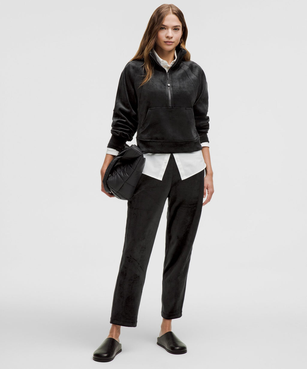 Scuba Oversized Funnel-Neck Half Zip *Velvet