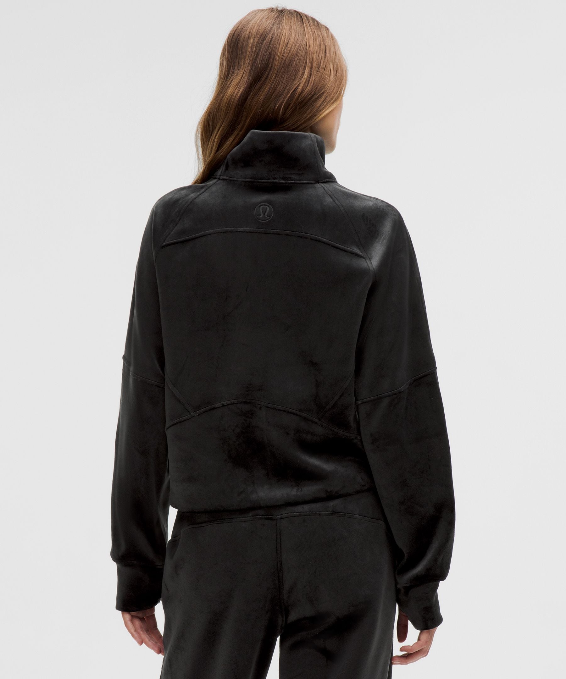 Scuba Oversized Funnel-Neck Half Zip *Velvet