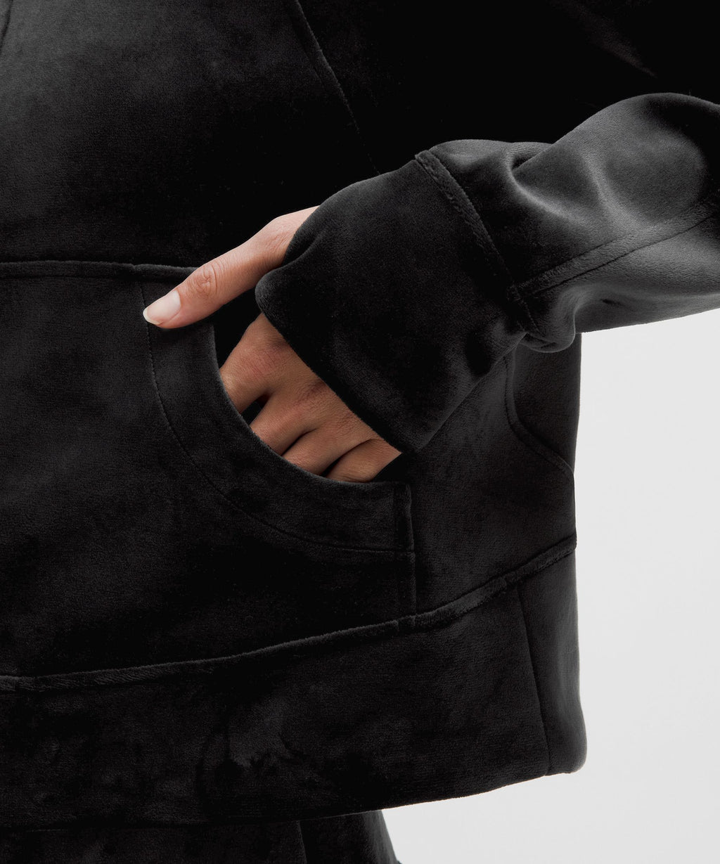 Scuba Oversized Funnel-Neck Half Zip *Velvet