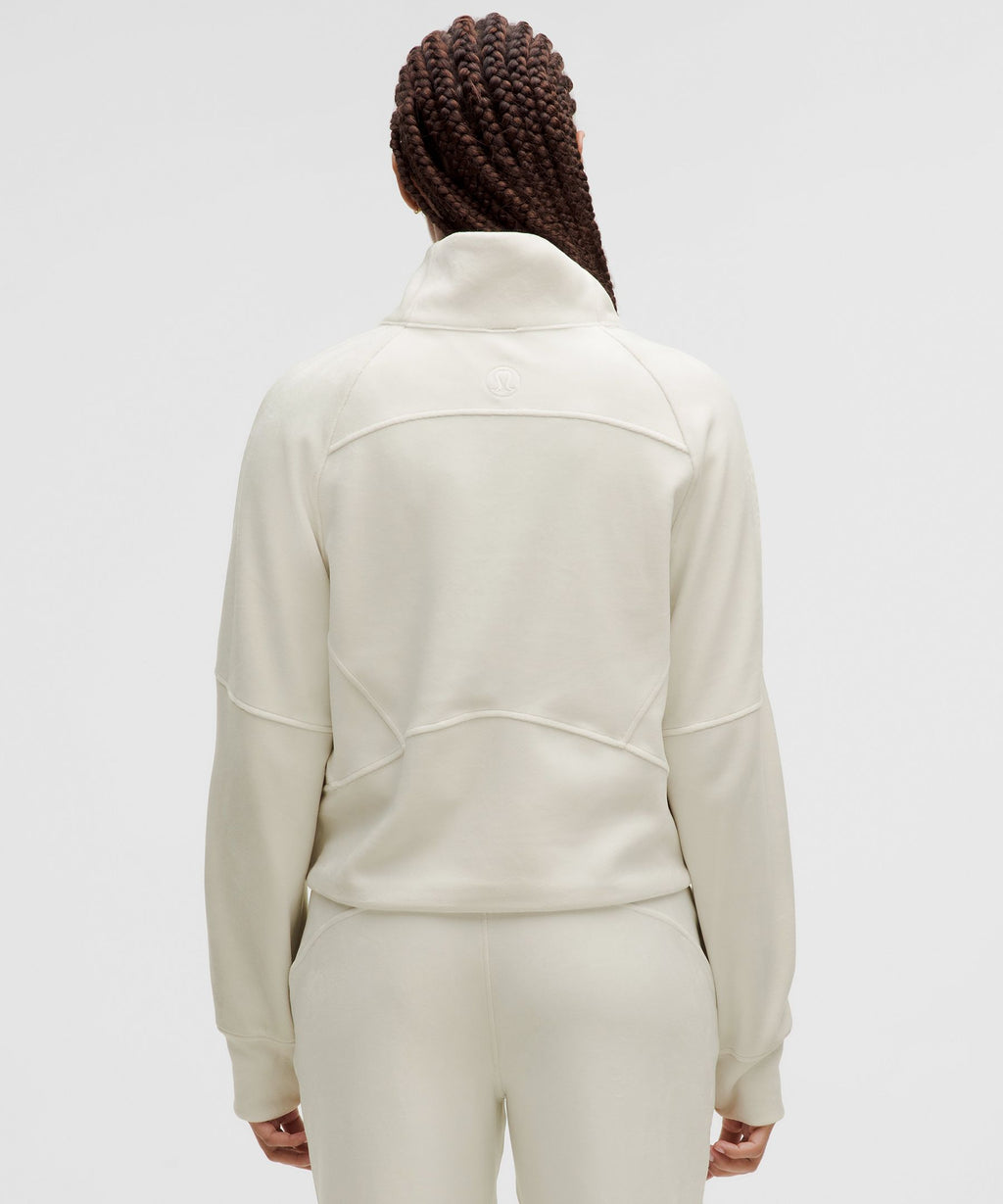 Scuba Oversized Funnel-Neck Half Zip *Velvet
