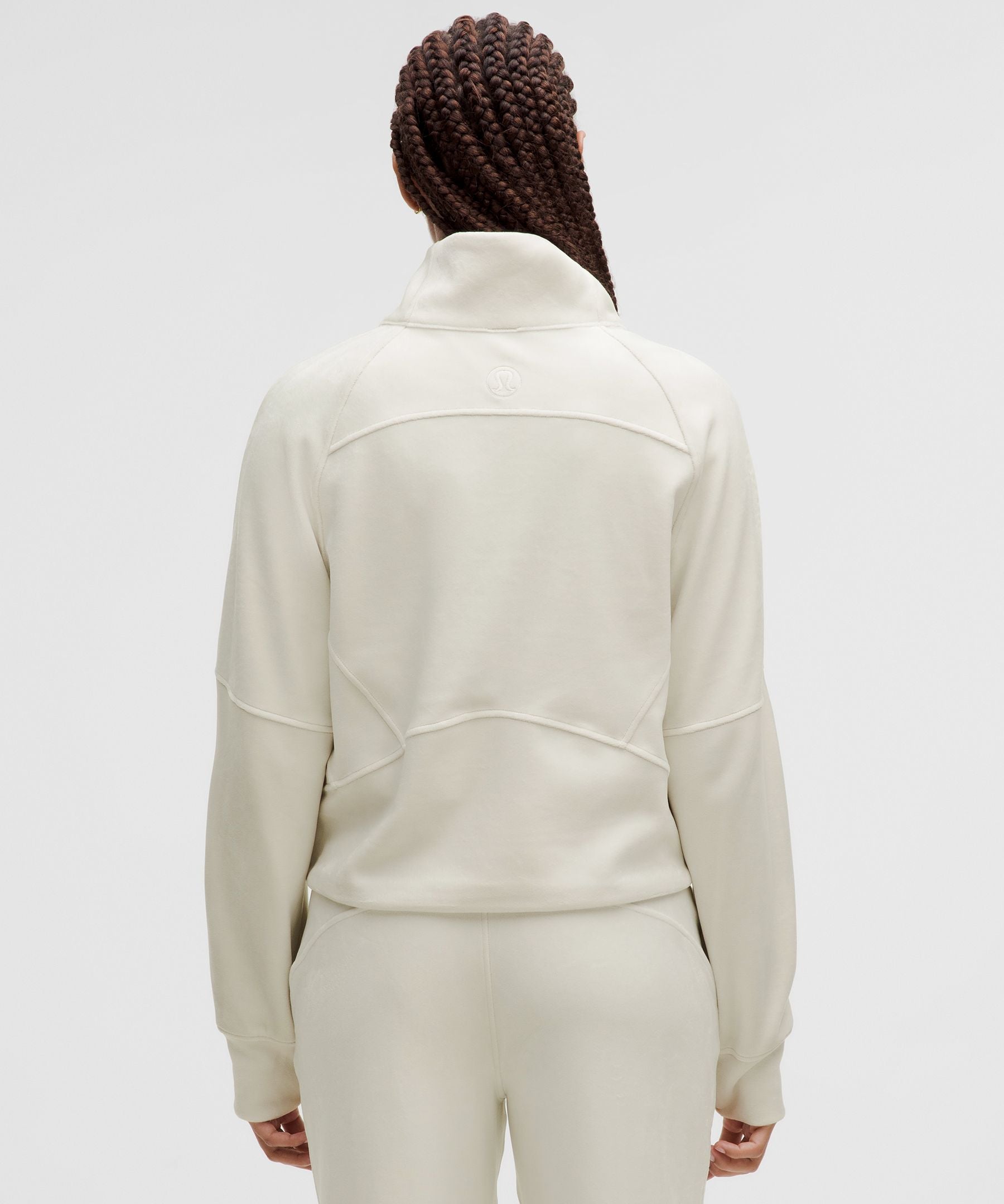 Scuba Oversized Funnel-Neck Half Zip *Velvet