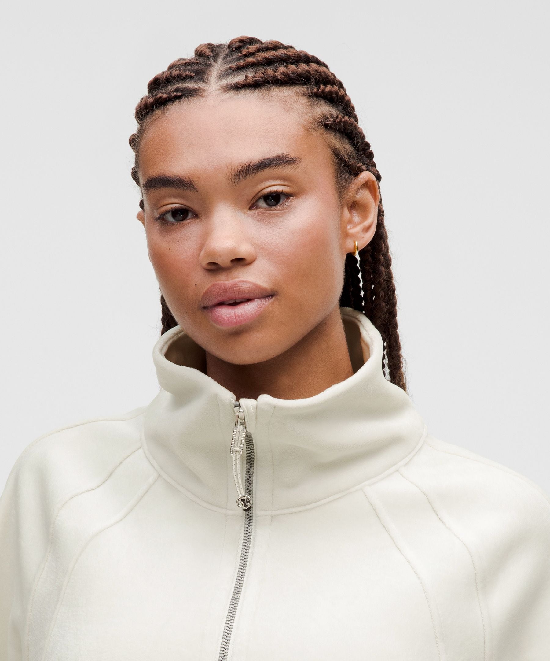 Scuba Oversized Funnel-Neck Half Zip *Velvet