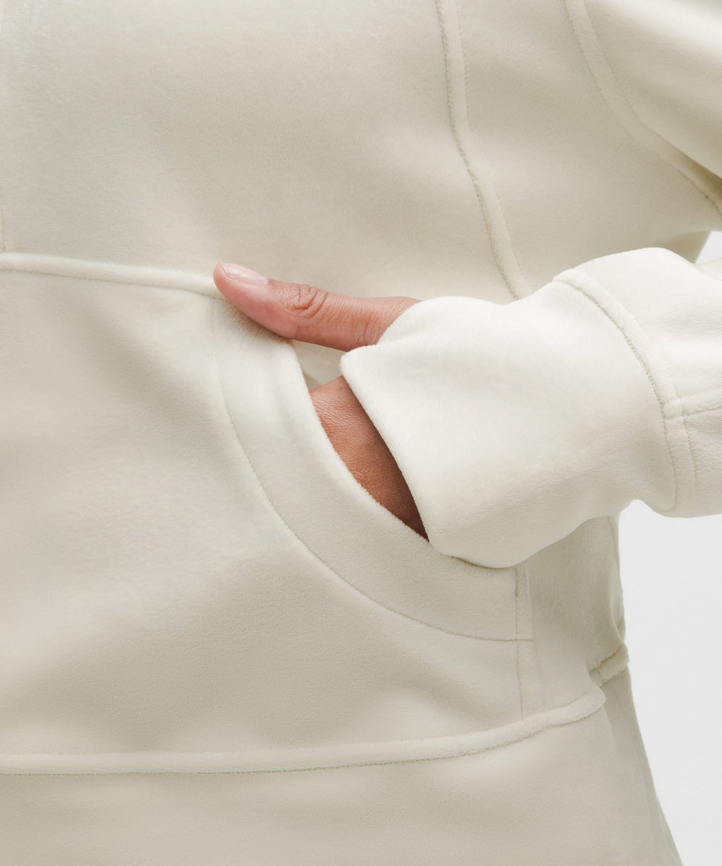 Scuba Oversized Funnel-Neck Half Zip *Velvet