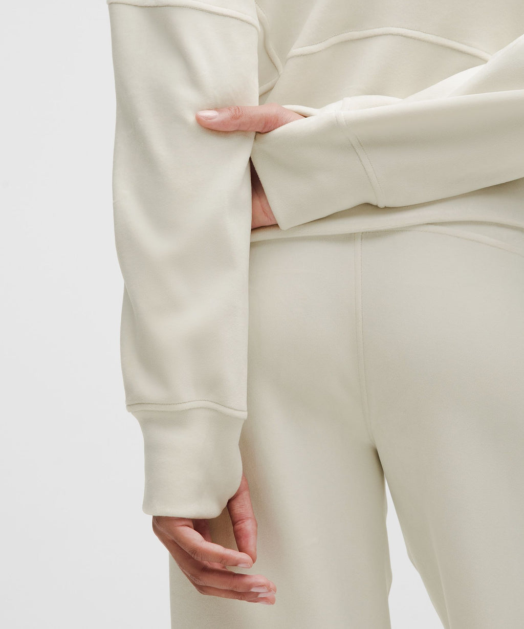 Scuba Oversized Funnel-Neck Half Zip *Velvet