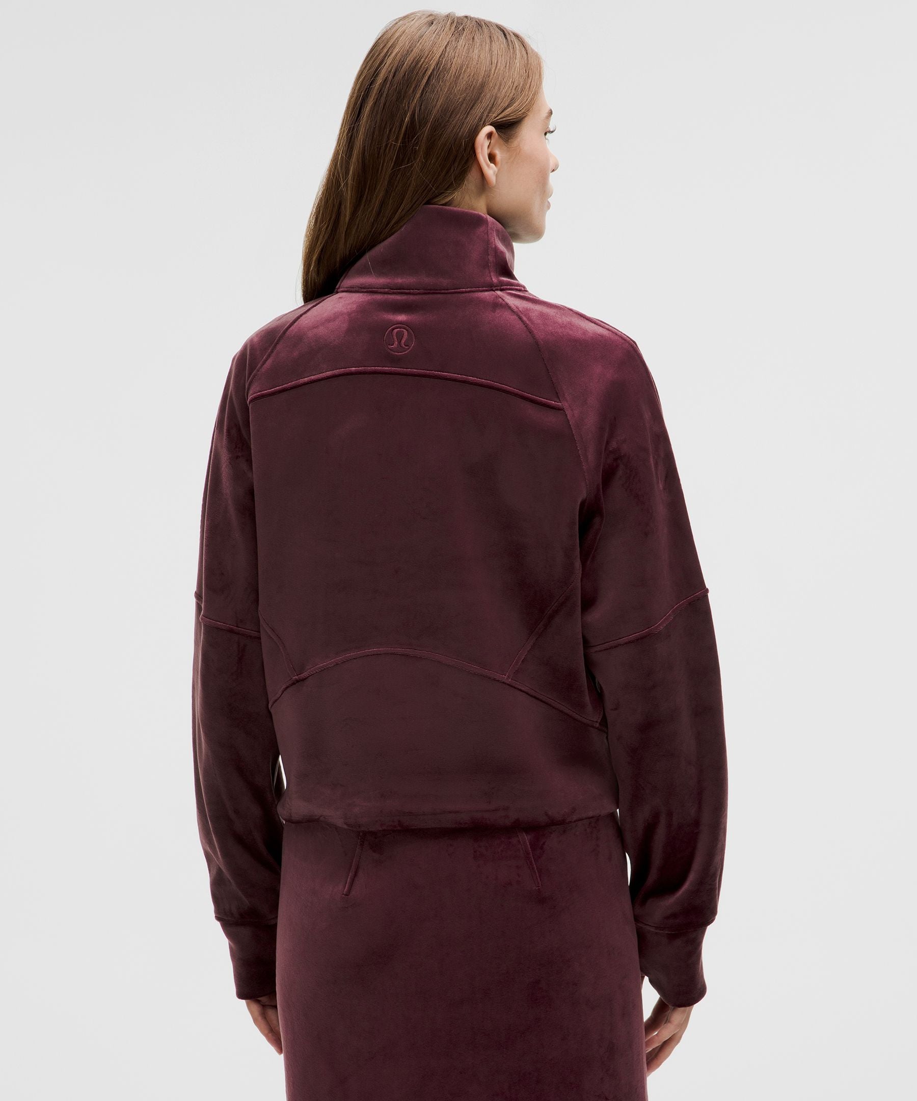 Scuba Oversized Funnel-Neck Half Zip *Velvet