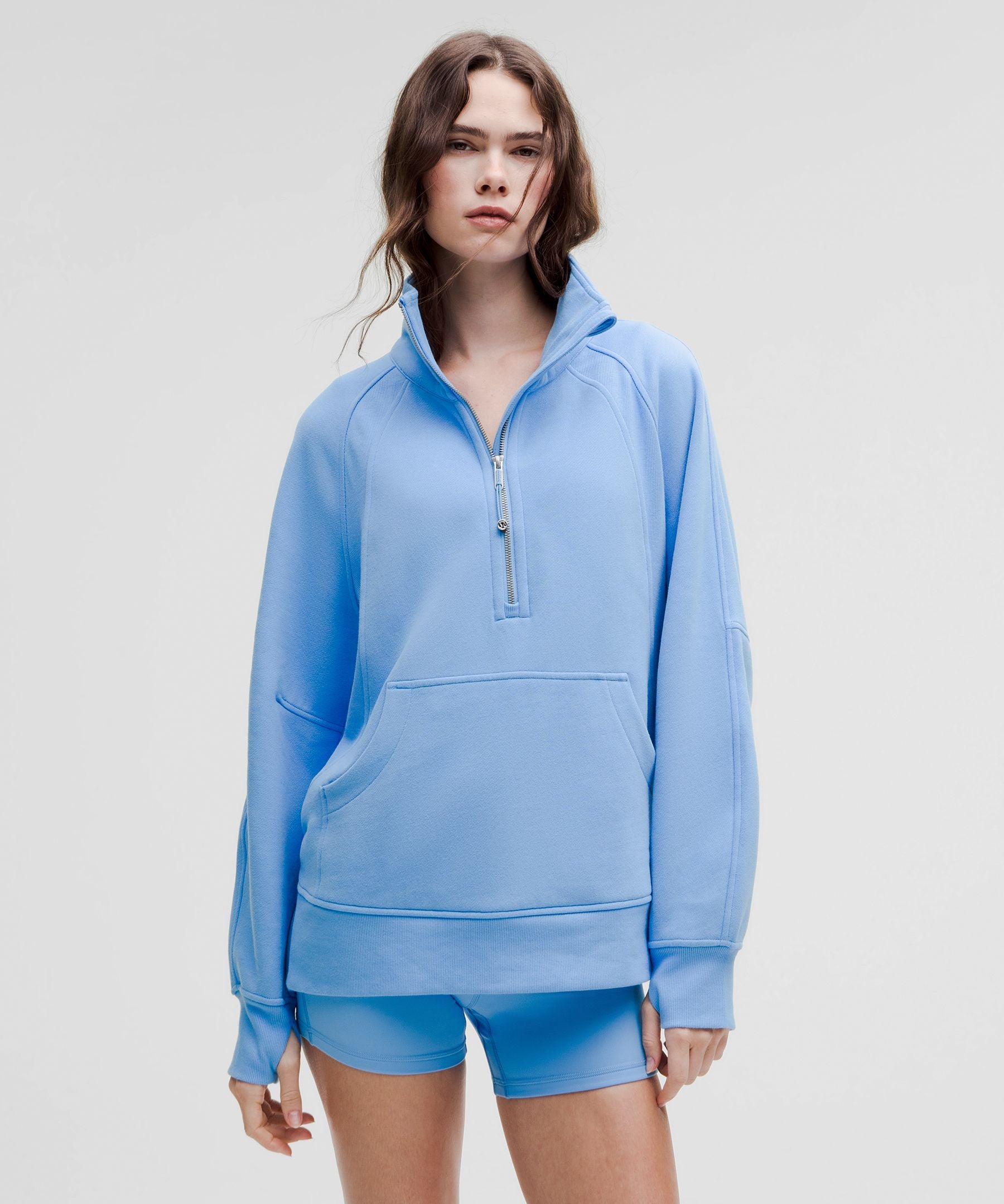 Scuba Oversized Funnel-Neck Half Zip *Long