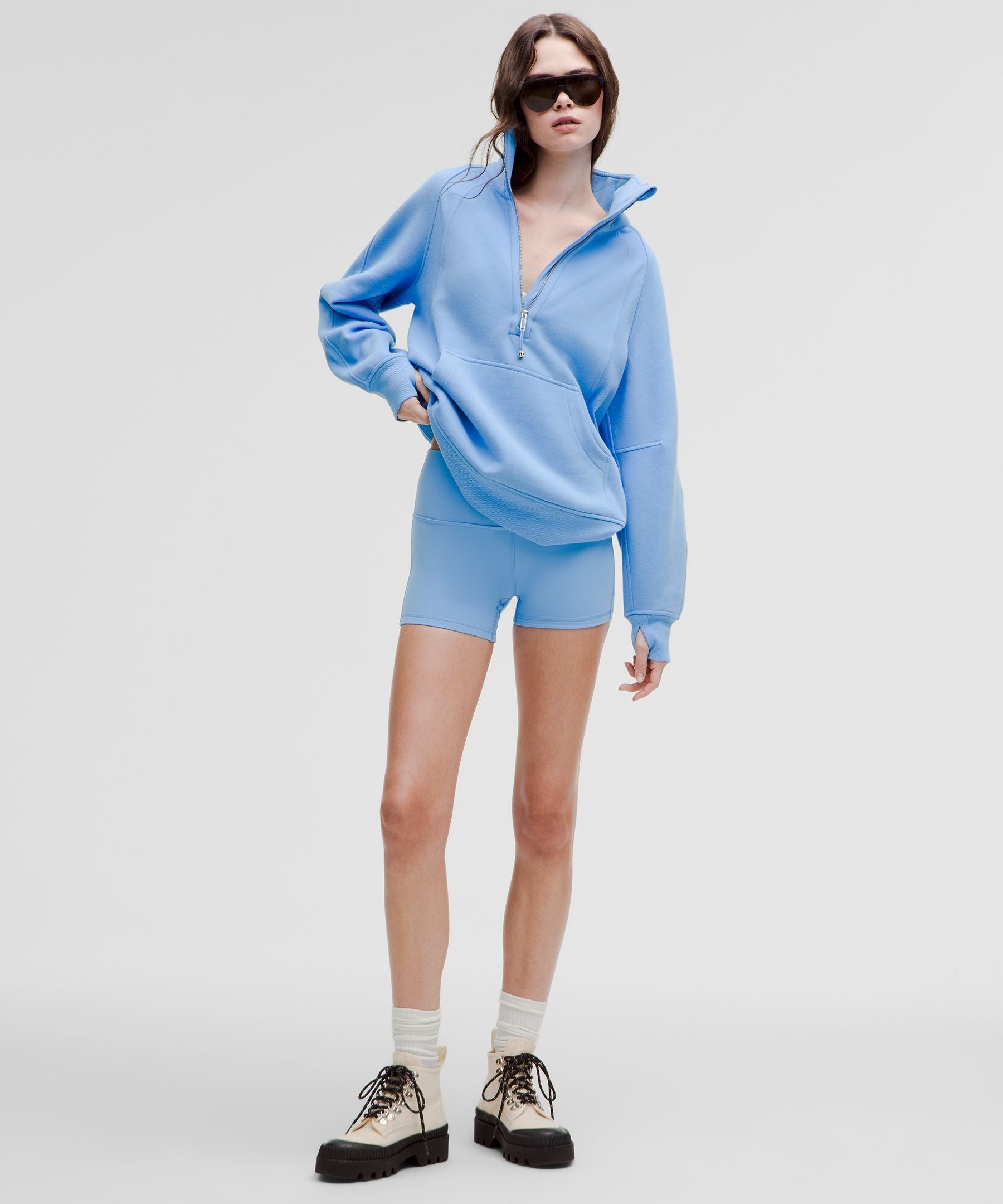Scuba Oversized Funnel-Neck Half Zip *Long